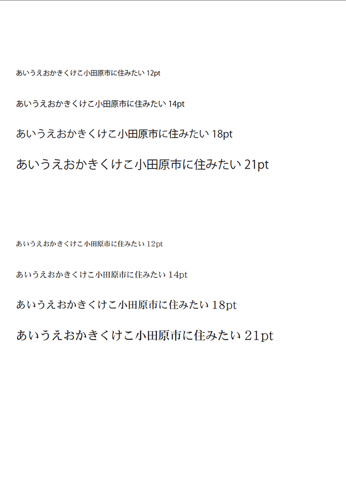 文字大きさ